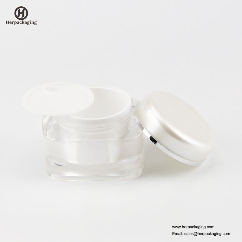 HXL221 tarro cosmético acrílico vacío redondo de lujo