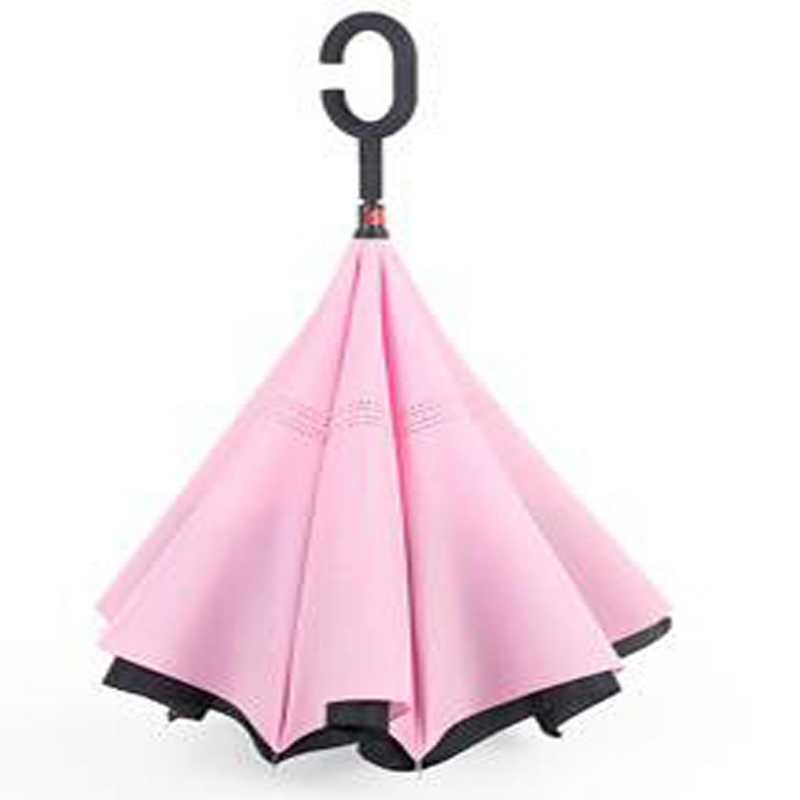 Paraguas invertido Paraguas invertido invertido con diseño de adentro hacia afuera y manija en forma de C sin caída