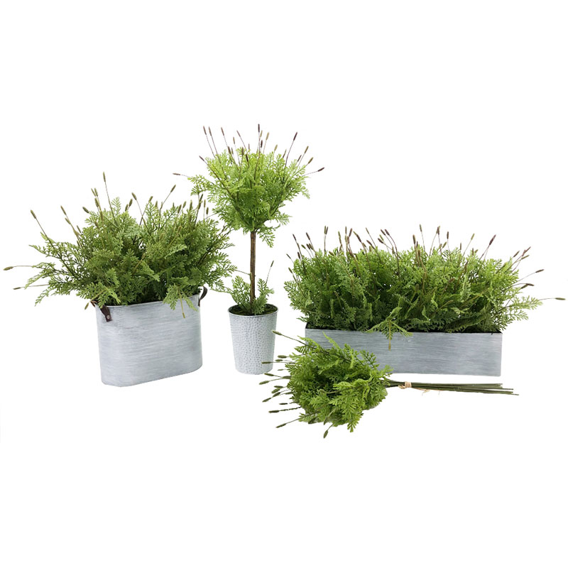 Plántulas de lavanda artificial realista planta de árbol verde decoración del hogar jardín