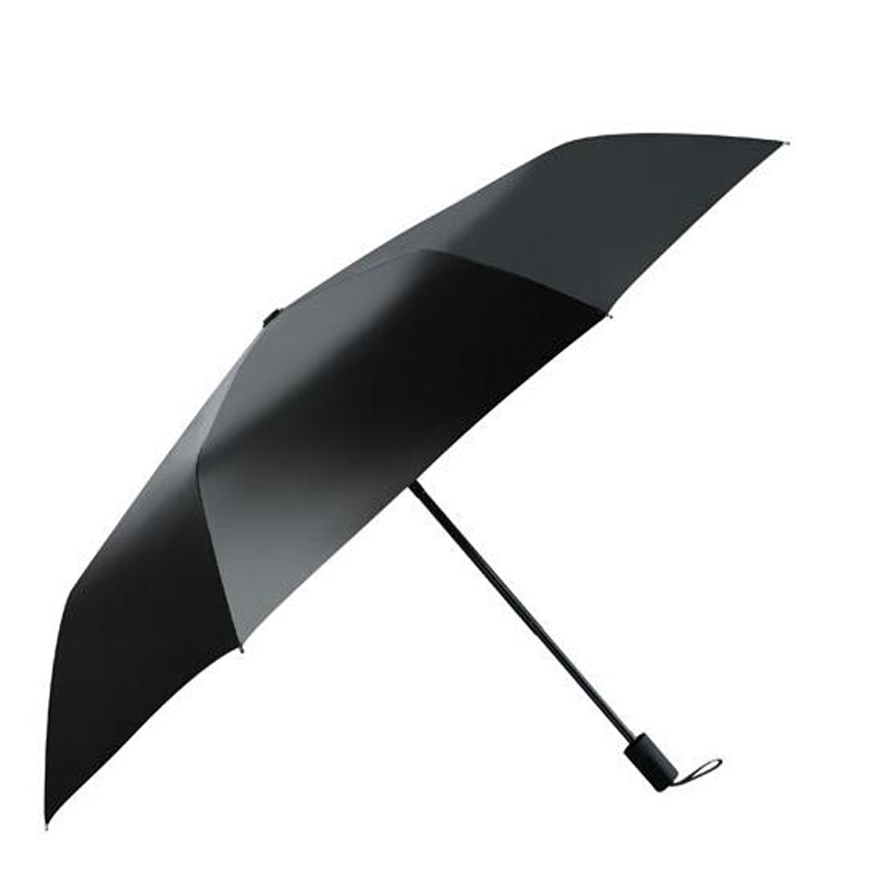 flor dentro de la impresión negro recubrimiento paraguas anti UV pliegue