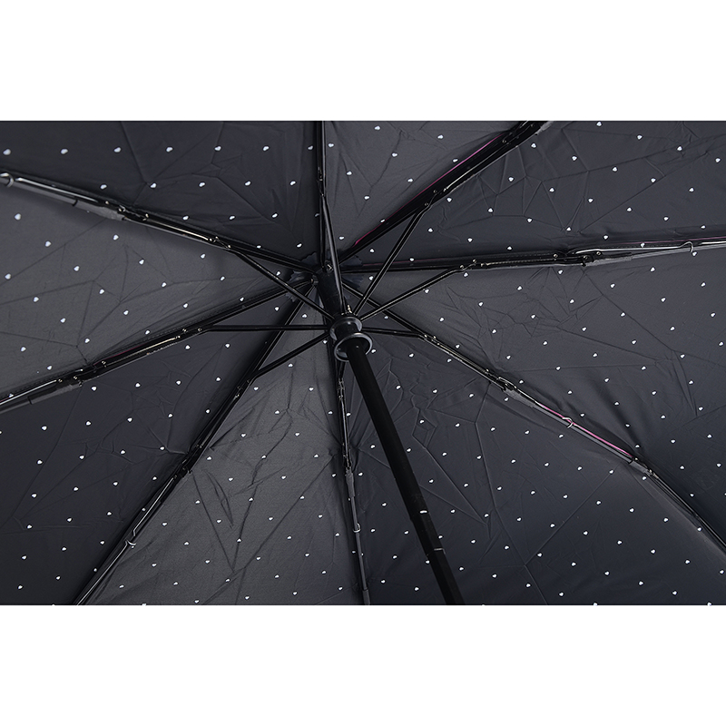 Colorido revestimiento negro protección UV paraguas 3 paraguas plegable para lluvia y sol