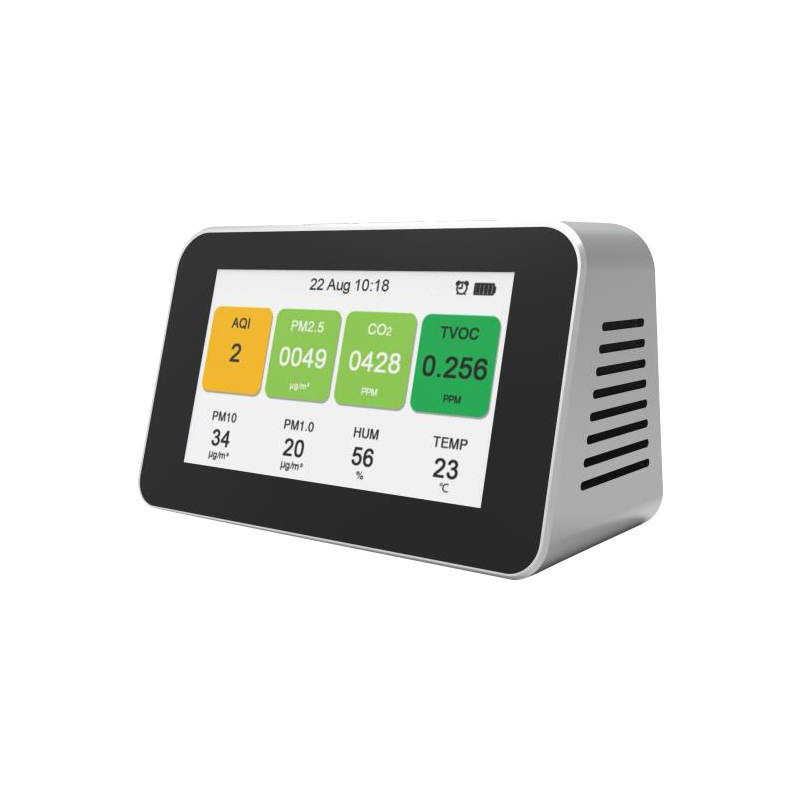 Dienmern 2019 Detector portátil de calidad del aire Probador de CO2 PM2.5 detector de aire interior PM1.0 PM10 monitor inteligente de calidad del aire HCHO