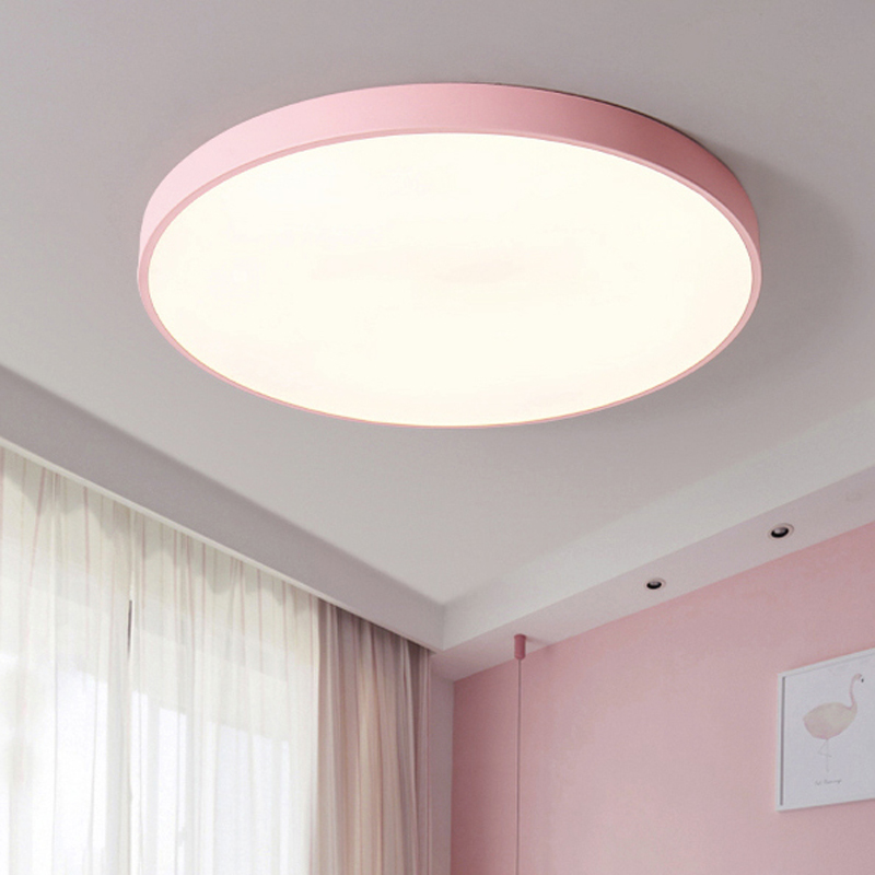 Lámpara LED moderna de aleación de acrílico redonda de 5 cm, lámpara LED súper delgada, luz LED, luces de techo, luz de techo LED, lámpara de techo para el dormitorio del vestíbulo