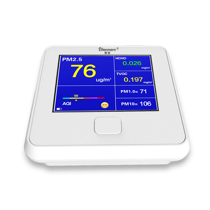 Dienmern DM103 Detector de calidad del aire para PM2.5 + HCHO + TVOC + AQI + PM1.0 + PM10