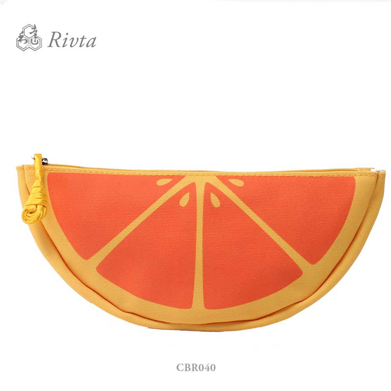 Fruta Impreso Personalizado Mujeres Maquillaje Cosmético Bolsa Con Cremallera