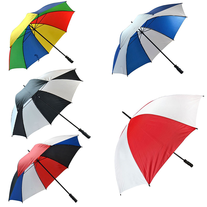 Impresión personalizada 30 pulgadas tamaño manual abierto golf paraguas a prueba de viento