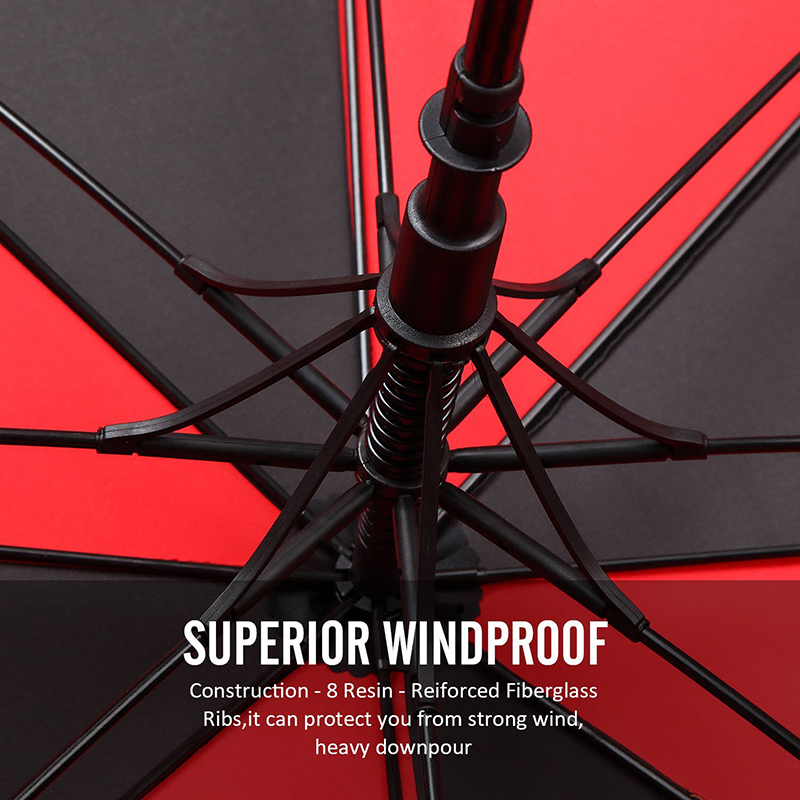 Regalos promocionales de marketing de doble capa de 30 pulgadas, paraguas de golf de negocios a prueba de viento