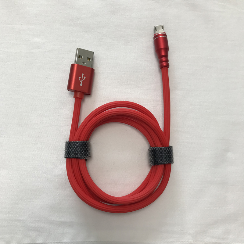 Carcasa de aluminio de carga rápida Cable USB TPE redondo para micro USB, tipo C, carga y sincronización de rayos de iPhone