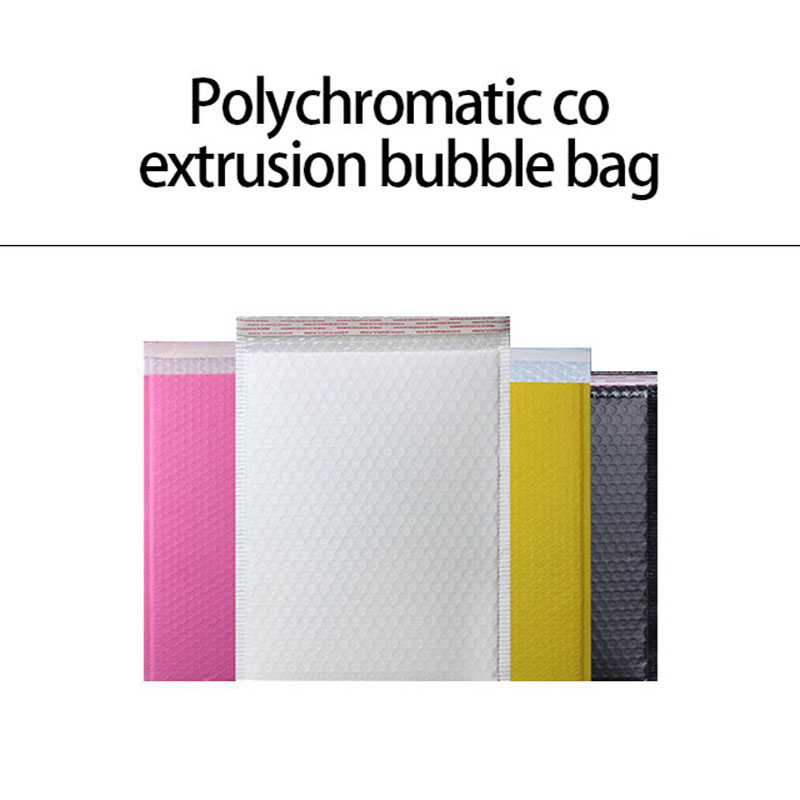 Auto-sellado propio logotipo de impresión de papel de aluminio brillante film personalizado de oro rosa bolsas de publicidad de burbujas metálicas