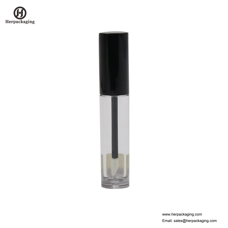 HCL301 Tubos de brillo labial vacíos de plástico transparente para productos cosméticos de color aplicadores de brillo labial flocados