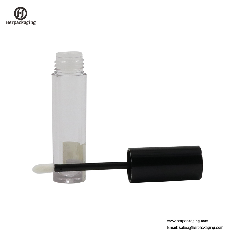 HCL301 Tubos de brillo labial vacíos de plástico transparente para productos cosméticos de color aplicadores de brillo labial flocados