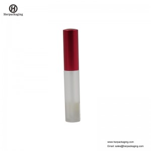 HCL302 Tubos de brillo labial vacíos de plástico transparente para productos cosméticos de color aplicadores de brillo labial flocados
