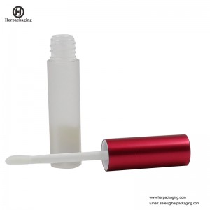 HCL302 Tubos de brillo labial vacíos de plástico transparente para productos cosméticos de color aplicadores de brillo labial flocados
