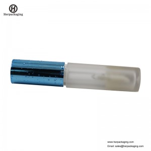 HCL303 Tubos de brillo labial vacíos de plástico transparente para productos cosméticos de color aplicadores de brillo labial flocados