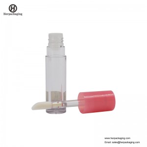 HCL306 Tubos de brillo labial vacíos de plástico transparente para productos cosméticos de color aplicadores de brillo labial flocados