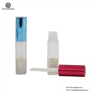 HCL307 Tubos de brillo labial vacíos de plástico transparente para productos cosméticos de color aplicadores de brillo labial flocados