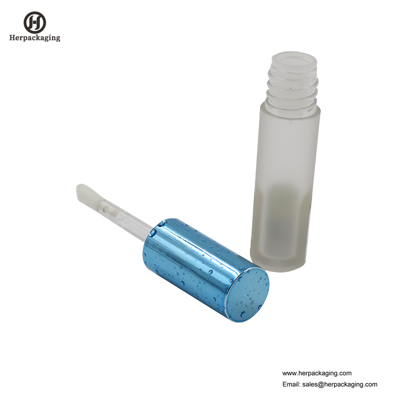 HCL307 Tubos de brillo labial vacíos de plástico transparente para productos cosméticos de color aplicadores de brillo labial flocados