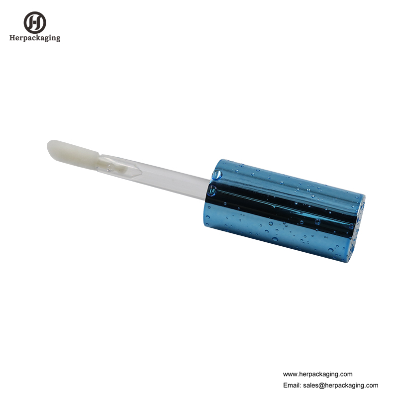 HCL307 Tubos de brillo labial vacíos de plástico transparente para productos cosméticos de color aplicadores de brillo labial flocados