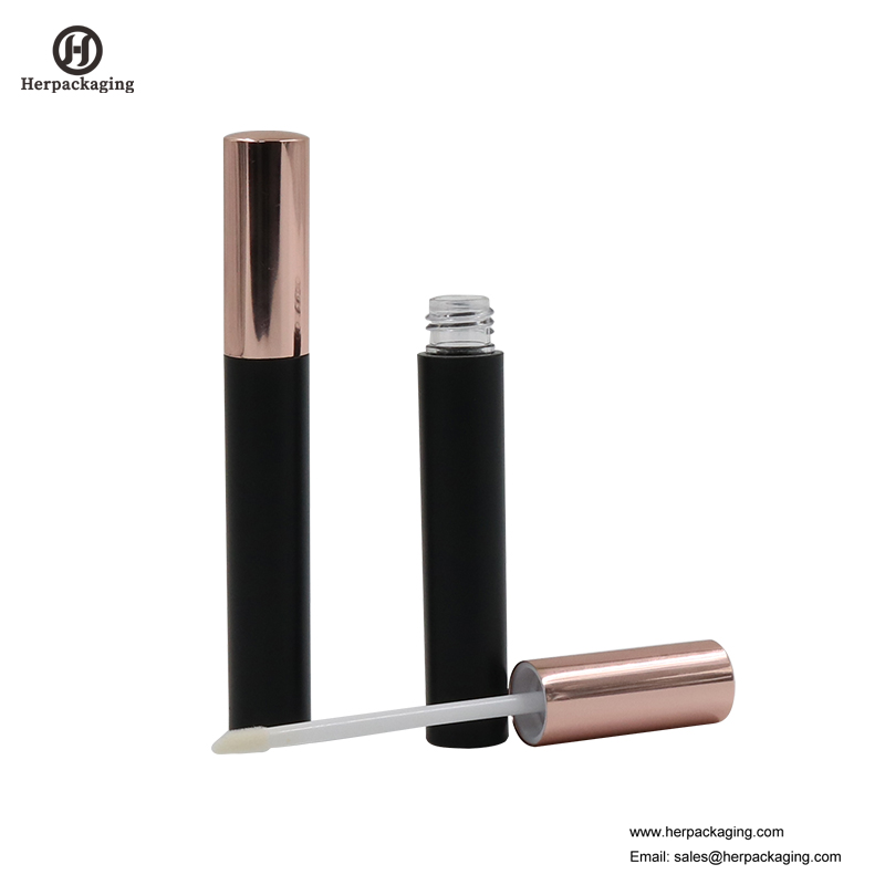 HCL310 Tubos de brillo labial vacíos de plástico transparente para productos cosméticos de color aplicadores de brillo labial flocados
