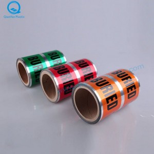 Cinta de advertencia detectable subterránea de 4mil, 5mil, 6mil, cinta de precaución, cinta de peligro, cinta de barricada