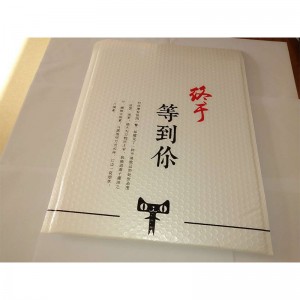 sobres publicitarios de encargo del sobre de la burbuja de la hoja metálica blanca con el logotipo / los bolsos de correo acolchados plástico