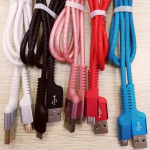 Cable USB TPE redondo de carga rápida para micro USB, tipo C, carga y sincronización de rayos de iPhone