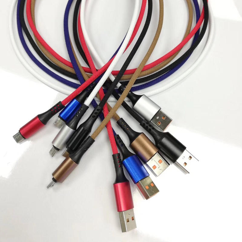 Cable de datos micro de carga rápida a micro 2.0 USB trenzado de carga rápida para micro USB, tipo C, carga y sincronización de rayos de iPhone