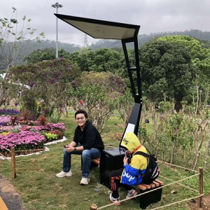 Solución de publicidad exterior Banco solar inteligente con iluminación LED