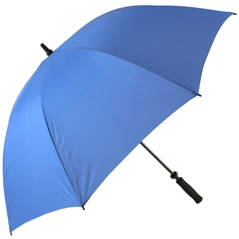 2019 marco de fibra de vidrio a prueba de viento más vendido tela de pongee paraguas de golf abierto manual