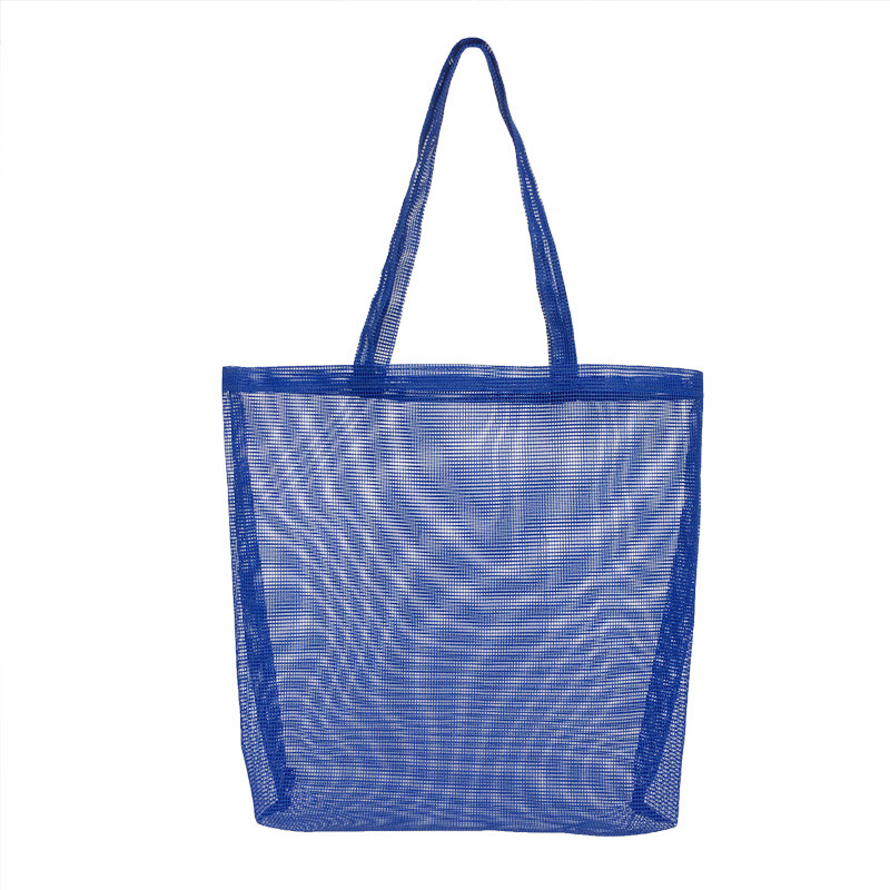 Diseño personalizado Clear Blue Ladies Mesh Handbag Mesh Tote Bag