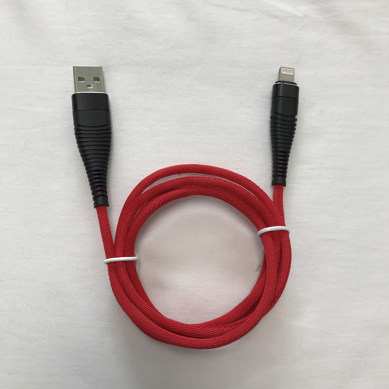 Carcasa de aluminio redonda de carga rápida trenzada Flexión flexible Cable de datos USB sin enredos para micro USB, tipo C, carga y sincronización de rayos de iPhone