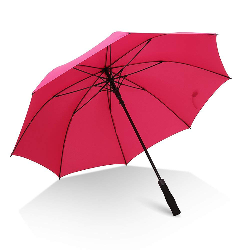 Paraguas de golf con mango EVA de marco de fibra de vidrio de moda promocional 2019 con impresión personalizada