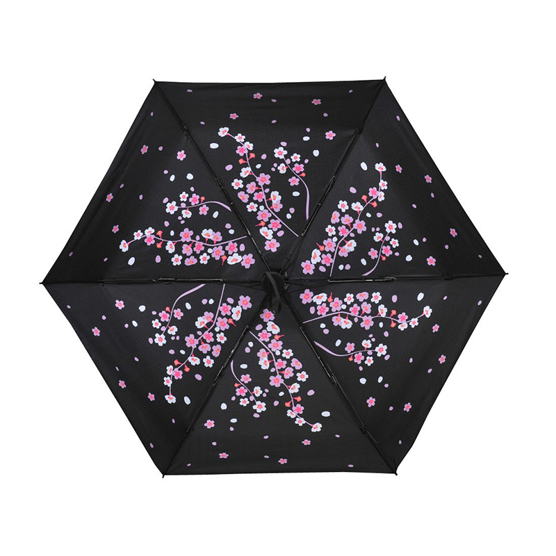 Protección solar popular estampado de flores interior 5 mini paraguas mini