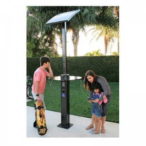 Estación de carga del teléfono celular de energía solar Diseño personalizado Bienvenido