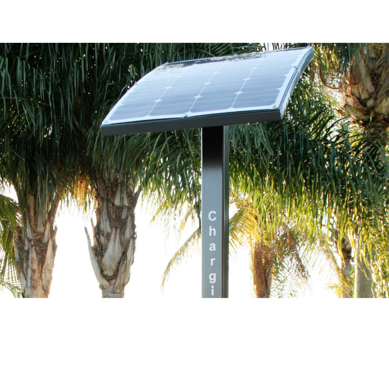 Estación de carga del teléfono celular de energía solar Diseño personalizado Bienvenido
