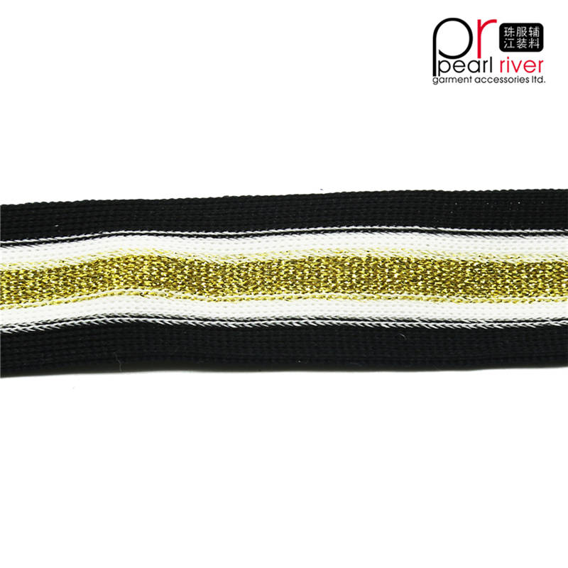 cinta negra / amarilla / blanca con cinta de alambre de oro de alta calidad