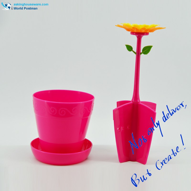 Cute Flower Kitchen Office Cubiertos Set Cubo