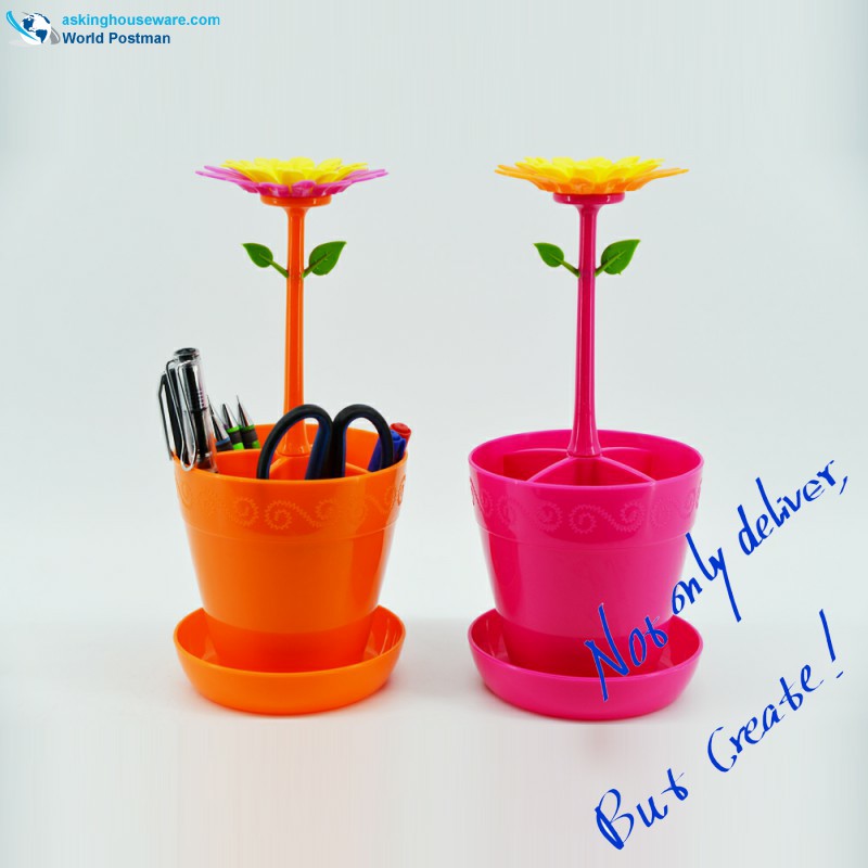 Cute Flower Kitchen Office Cubiertos Set Cubo