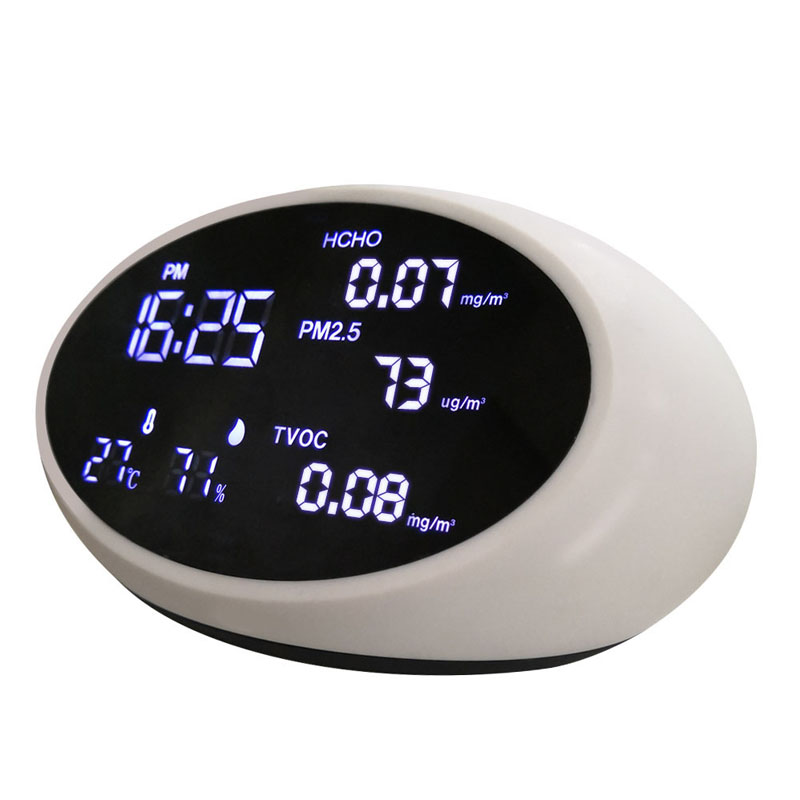 Monitor de calidad del aire Detector PM2.5 Detector de gas HCHO Analizador de sensor Probador de humedad Medidor de temperatura TVOC