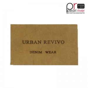 etiqueta engomada de la etiqueta colgante de gran número colorido de moda de cuero