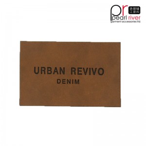 moda cuero colorido gran número etiqueta colgante