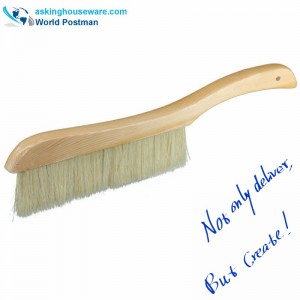 AK93259 Plumero de limpieza de cerdas de cerdo para ropa de cuero, pelo de mascotas, coche, teclado