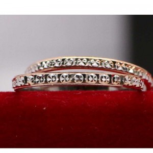 Rosa de diamante 925, estrella de oro, anillo de oro, viento europeo y americano