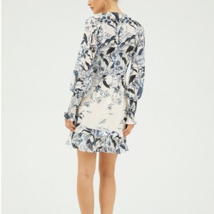 Vestido mini de manga larga de la manga larga 2022 para dama