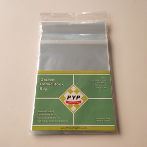 Crystal Clear 2mil Poly Resealable Golden Comic Book Bag