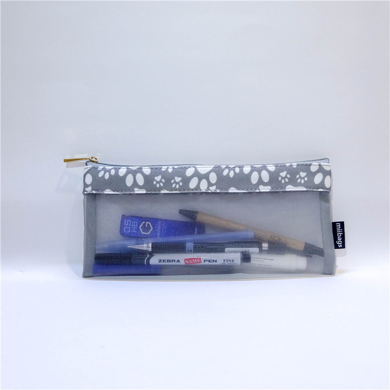 Nueva bolsa de lápices con cremallera de nylon funda de lápiz linda creativa simple