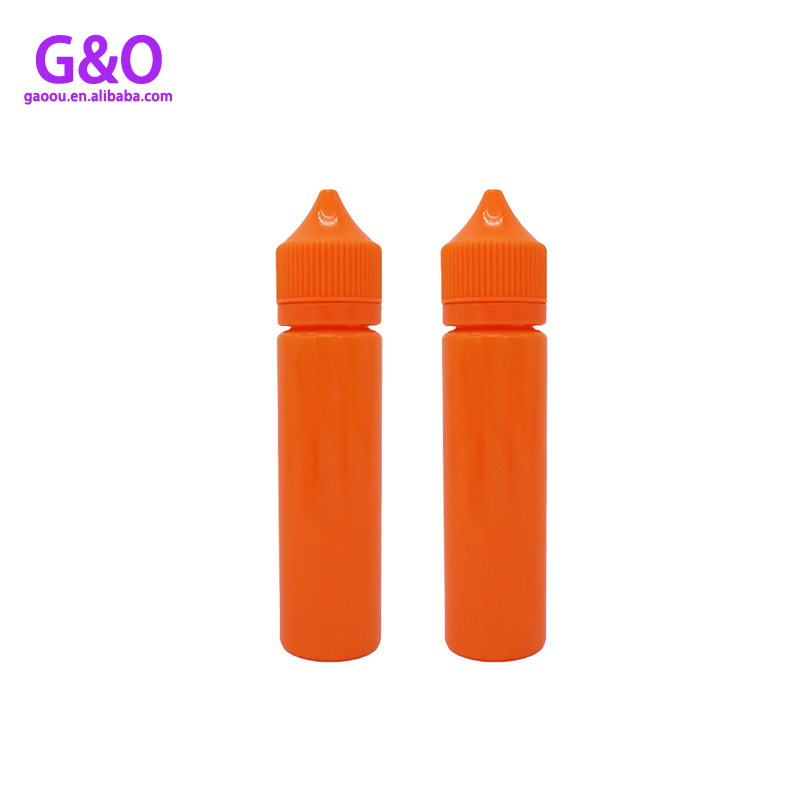 botella eliquid para mascotas vape botella de plástico eliquid 60 ml color naranja nuevo gorila gordita e cig botellas de gotero de plástico líquido