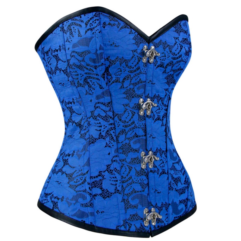 Sexy gótico floral brocado Strapless Steel Bone Bodyshaper cintura Cincher Overbust Corset N19020