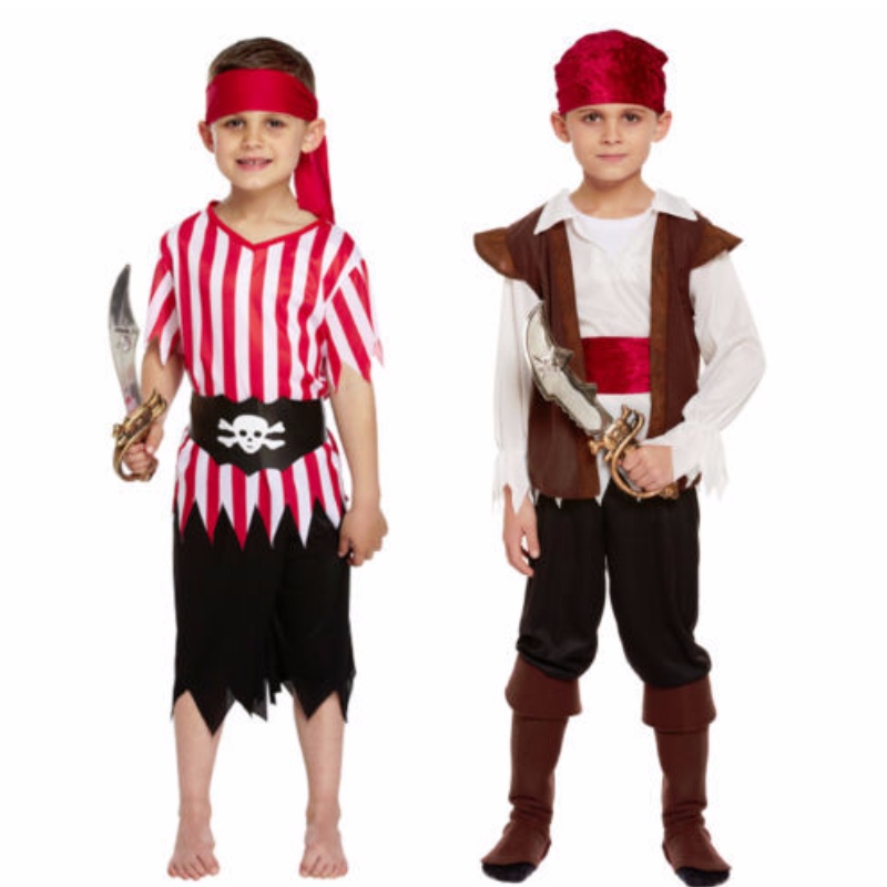 Disfraz de pirata para niños Disfraz de caribeño para el día de la semana Disfraz de Halloween