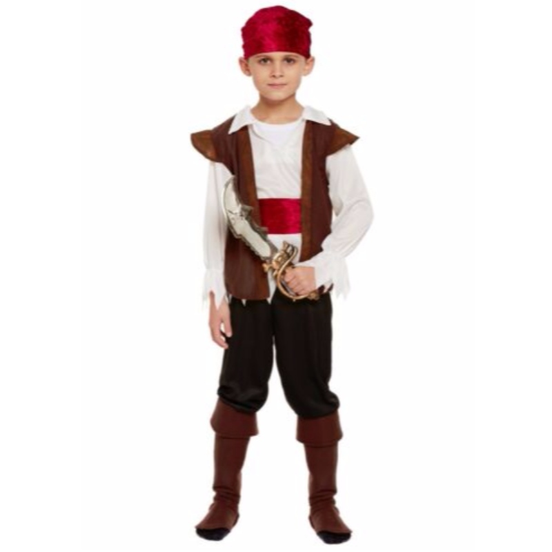 Disfraz de pirata para niños Disfraz de caribeño para el día de la semana Disfraz de Halloween